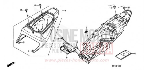 CAPOT ARRIERE CBR600RR8 de 2008